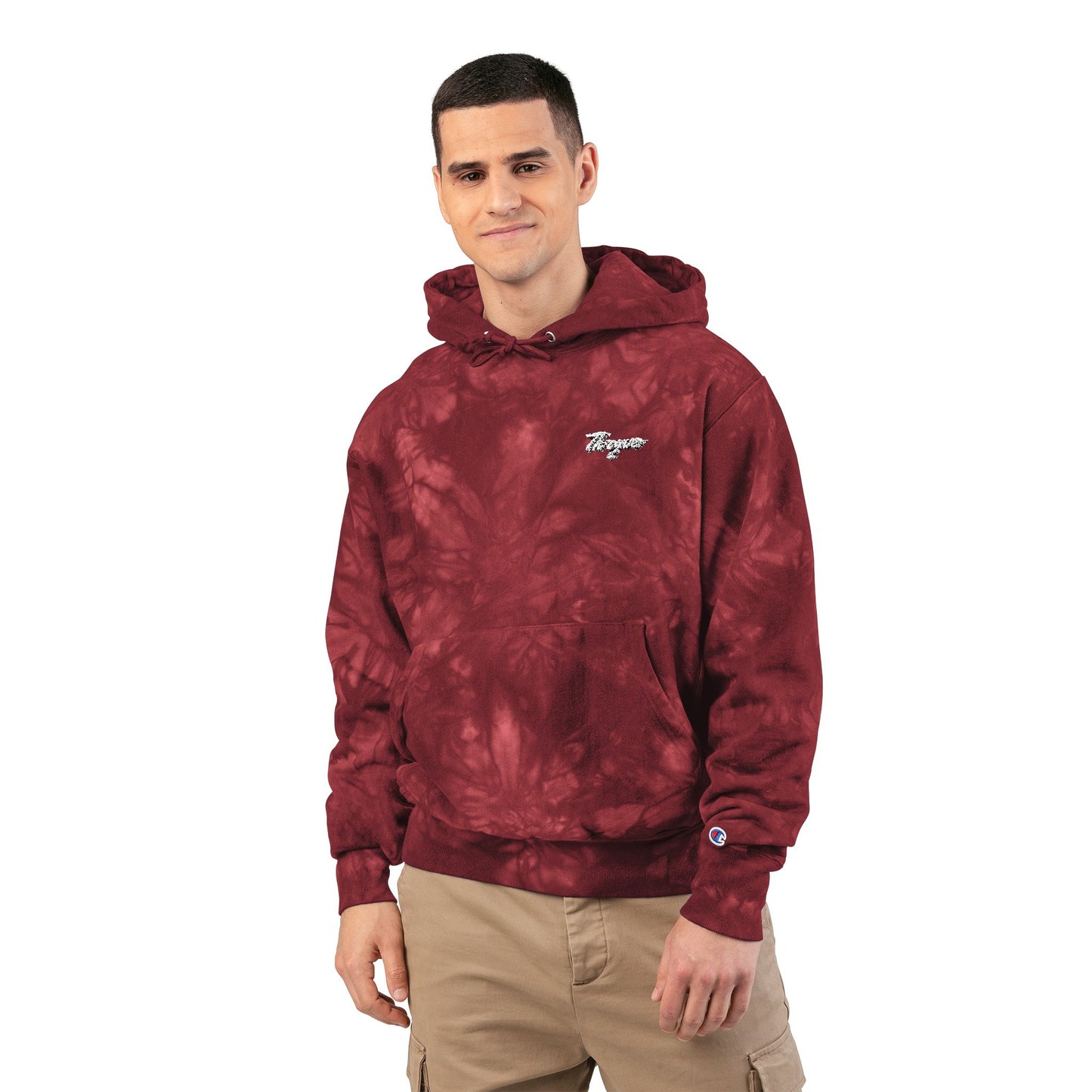 Tie-Dye Hoodie - Stylish Embroidered Unisex Champion Sweatshirt